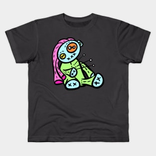 Voodoo Doll Cartoon Dolly Pins Kids T-Shirt